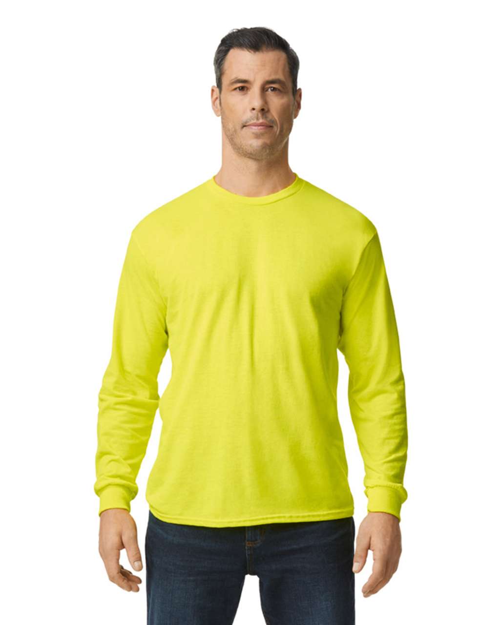 Gildan Gildan® Heavy Cotton™ Adult Long Sleeve T-shirt - Gildan Gildan® Heavy Cotton™ Adult Long Sleeve T-shirt - Safety Green