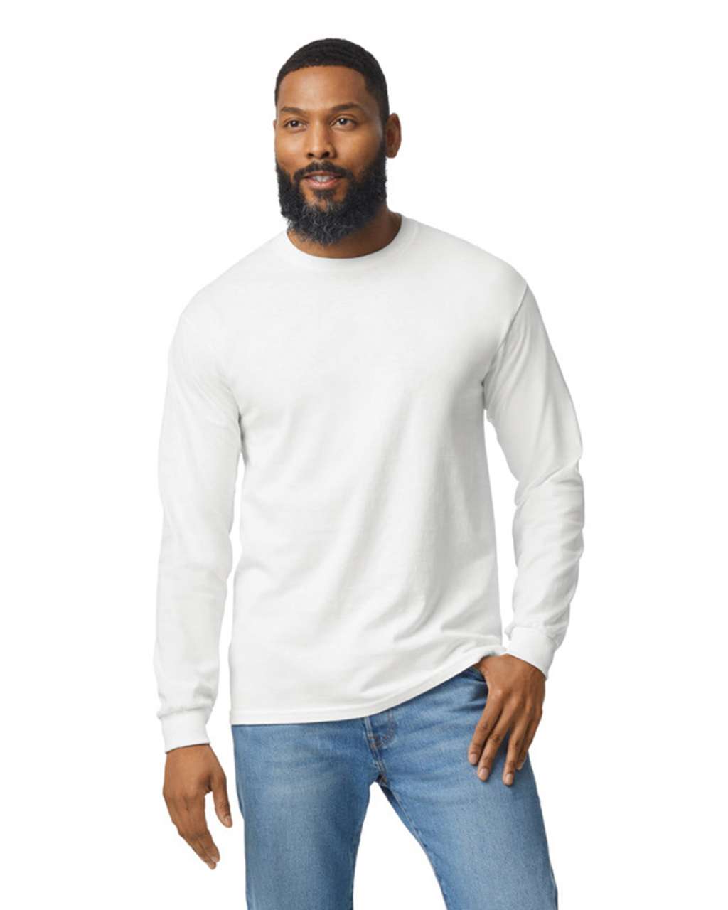 Gildan Gildan® Heavy Cotton™ Adult Long Sleeve T-shirt - bílá