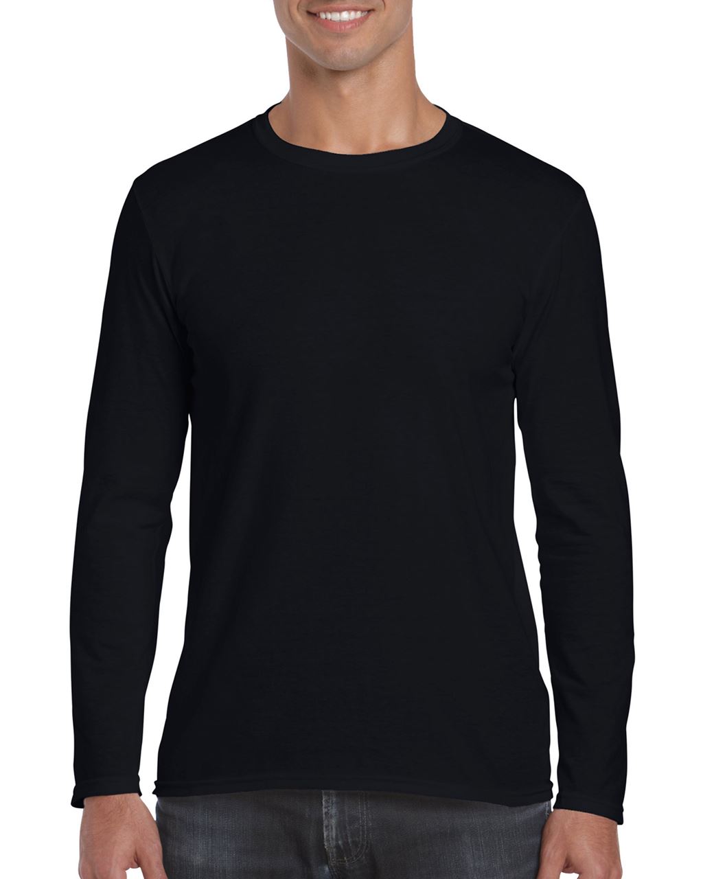 Gildan Softstyle® Adult Long Sleeve T-shirt - čierna