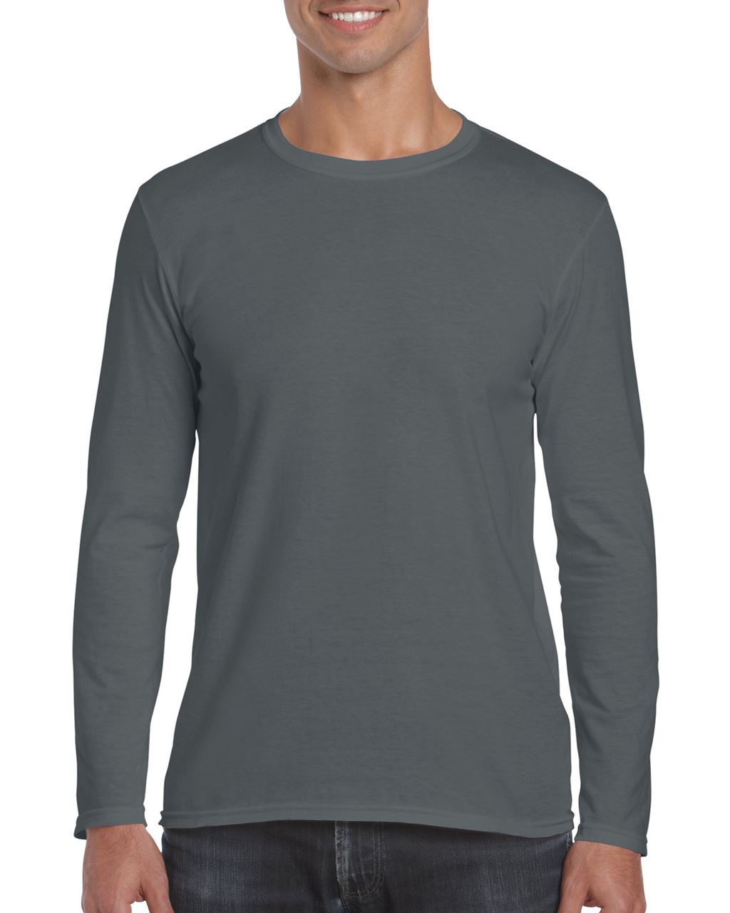 Gildan Softstyle® Adult Long Sleeve T-shirt - Gildan Softstyle® Adult Long Sleeve T-shirt - Charcoal