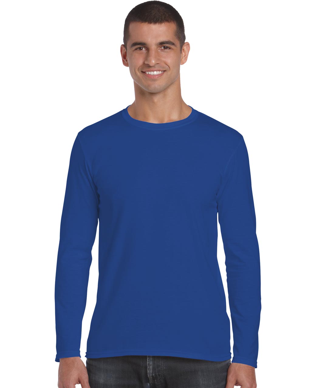 Gildan Softstyle® Adult Long Sleeve T-shirt - modrá