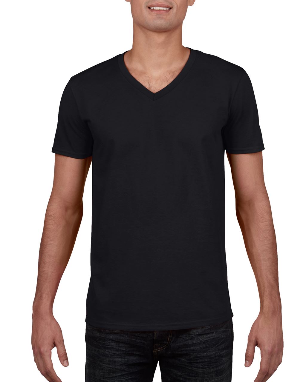 Gildan Softstyle® Adult V-neck T-shirt - black