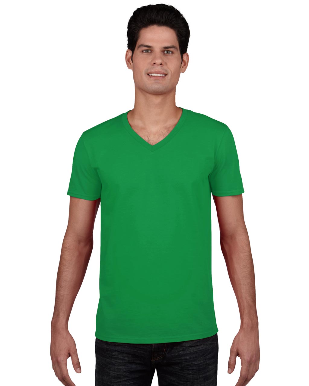 Gildan Softstyle® Adult V-neck T-shirt - Gildan Softstyle® Adult V-neck T-shirt - Irish Green