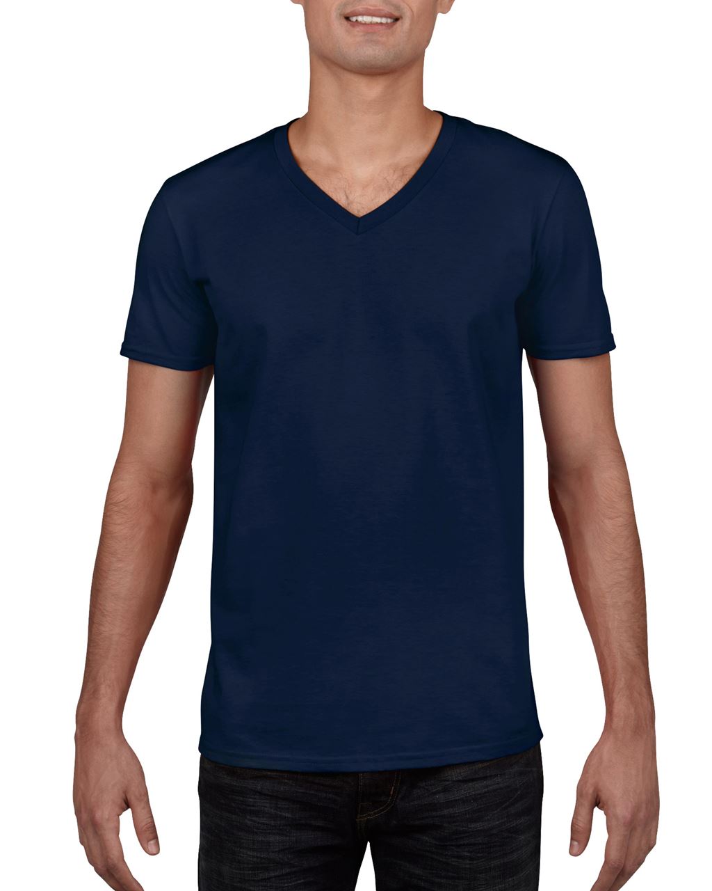 Gildan Softstyle® Adult V-neck T-shirt - modrá