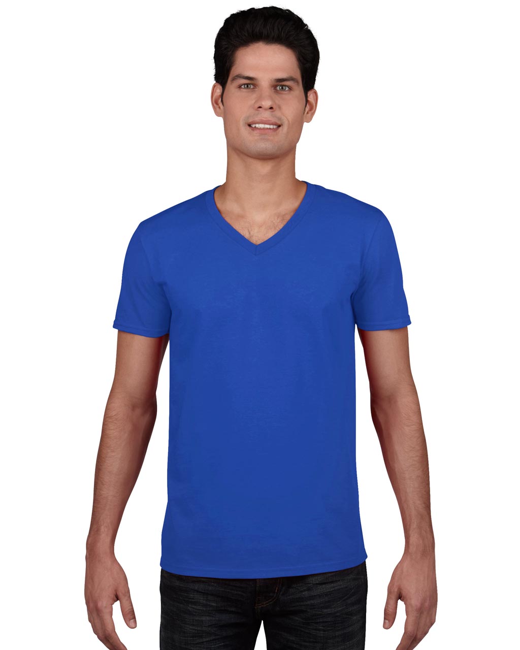 Gildan Softstyle® Adult V-neck T-shirt - blau