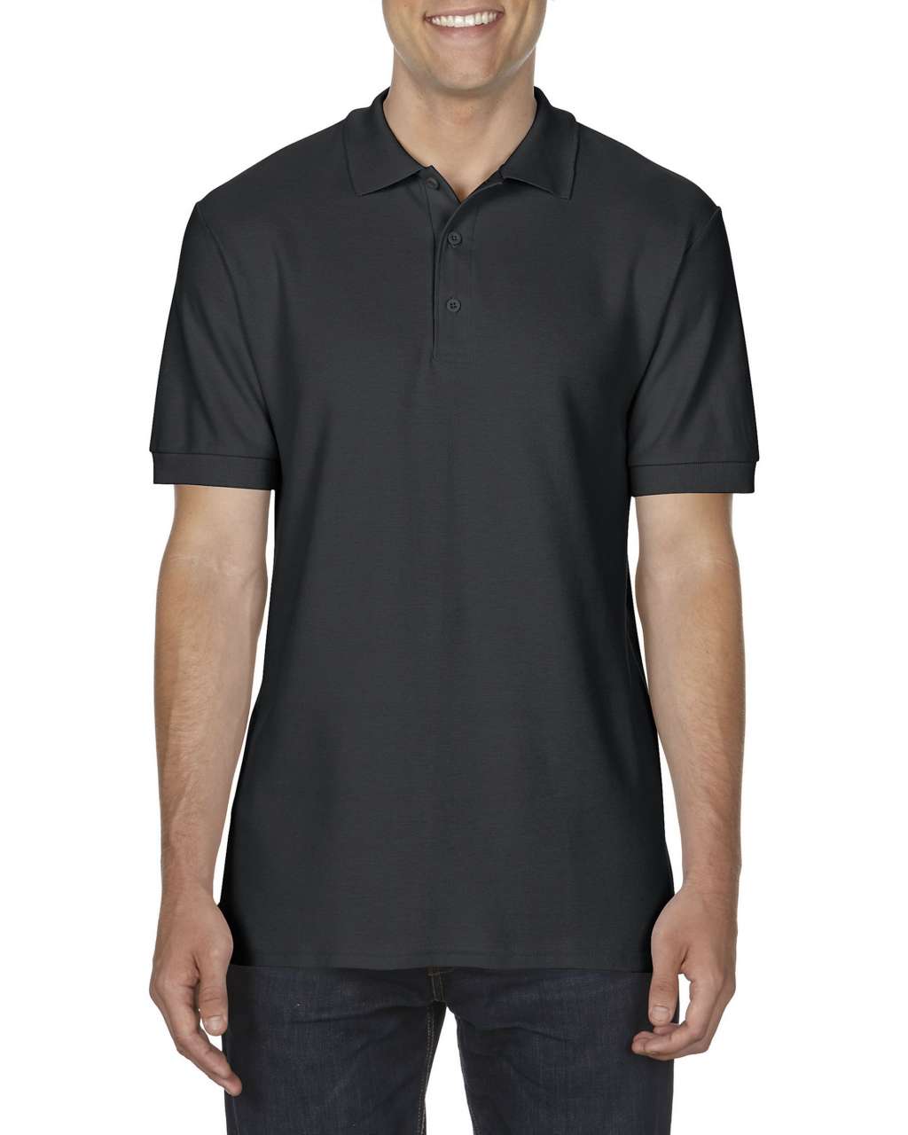 Gildan Premium Cotton® Adult Double PiquÉ Polo - černá