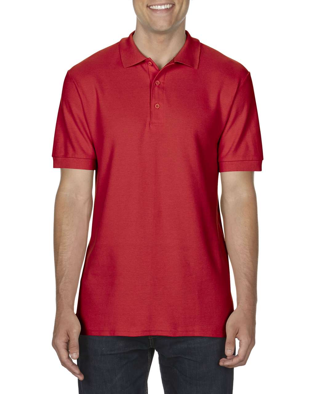 Gildan Premium Cotton® Adult Double PiquÉ Polo - červená