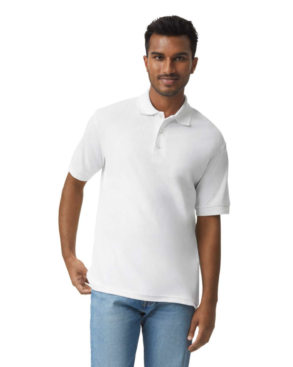 Gildan Dryblend® Adult Jersey Polo - New Model - Gildan Dryblend® Adult Jersey Polo - New Model - White