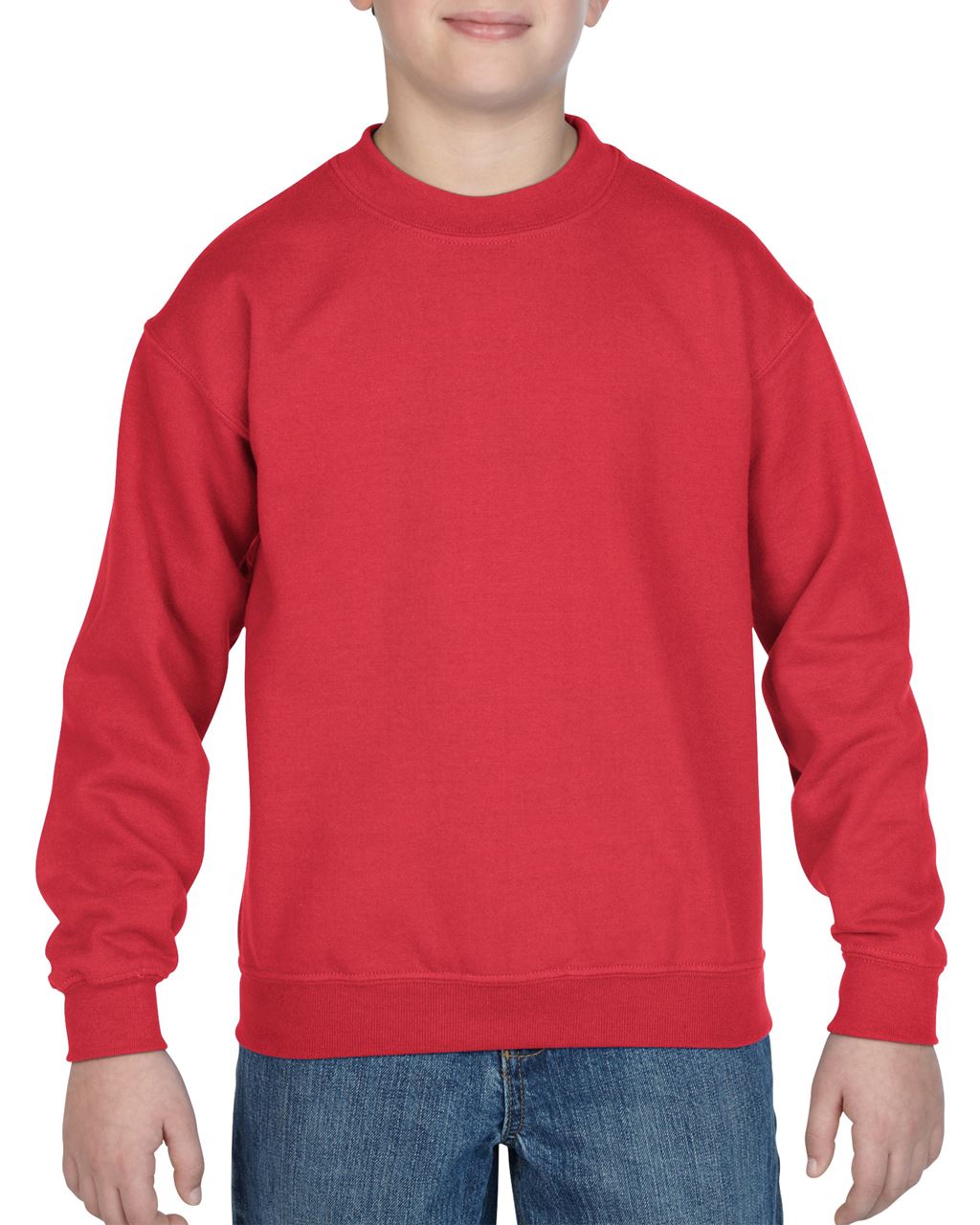 Gildan Heavy Blend™ Youth Crewneck Sweatshirt mikina - červená