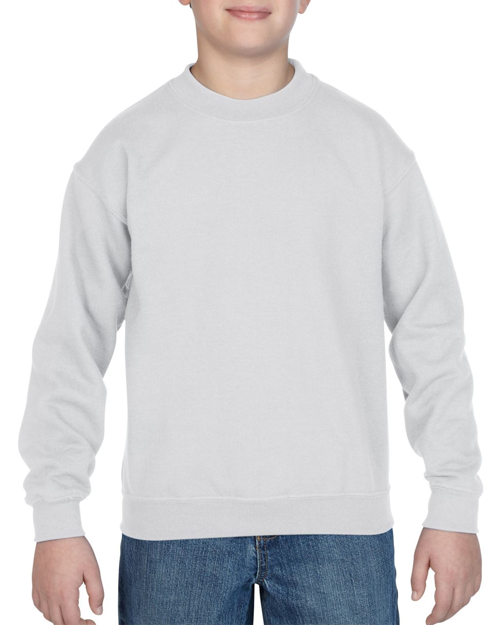 Gildan Heavy Blend™ Youth Crewneck Sweatshirt mikina - Gildan Heavy Blend™ Youth Crewneck Sweatshirt mikina - White