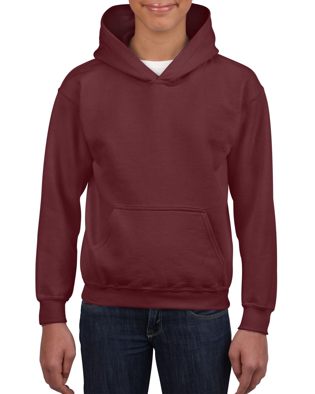 Gildan Heavy Blend™ Youth Hooded Sweatshirt mikina - červená