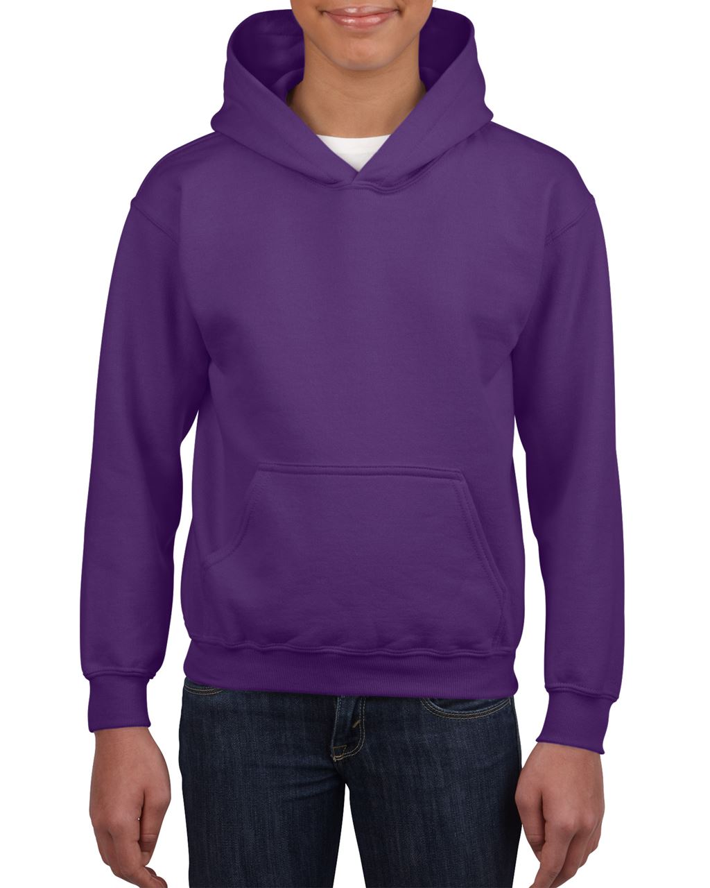 Gildan Heavy Blend™ Youth Hooded Sweatshirt mikina - fialová