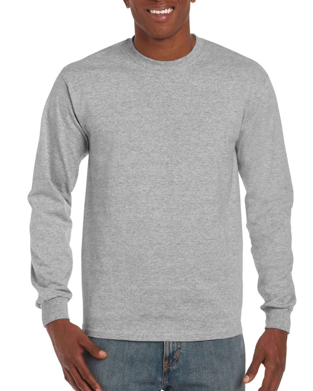 Gildan Hammer Adult Long Sleeve T-shirt - Gildan Hammer Adult Long Sleeve T-shirt - Sport Grey