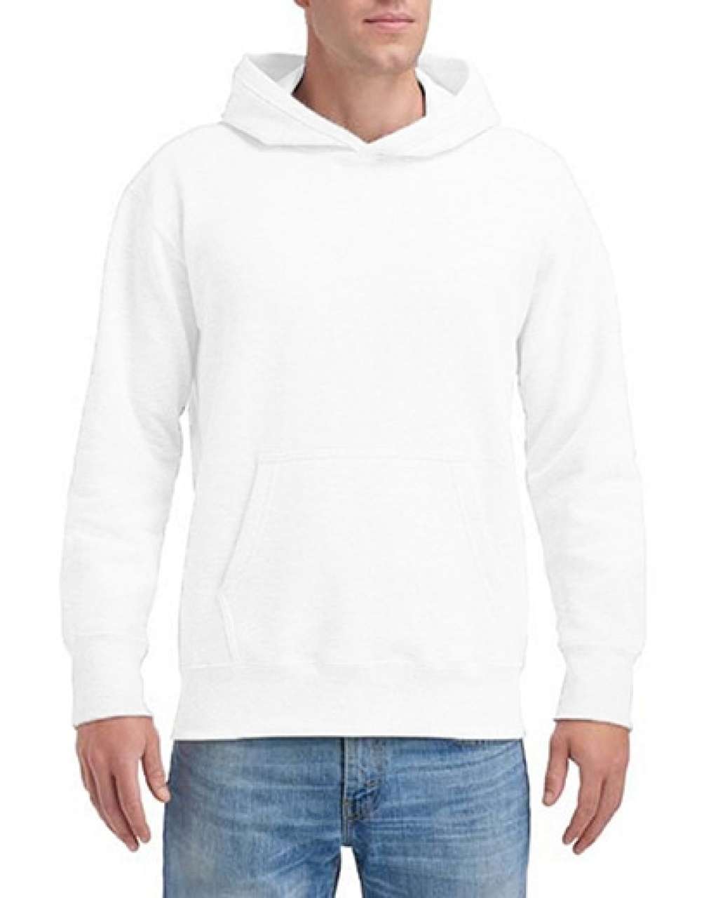Gildan Hammer Adult Hooded Sweatshirt mikina - Gildan Hammer Adult Hooded Sweatshirt mikina - White