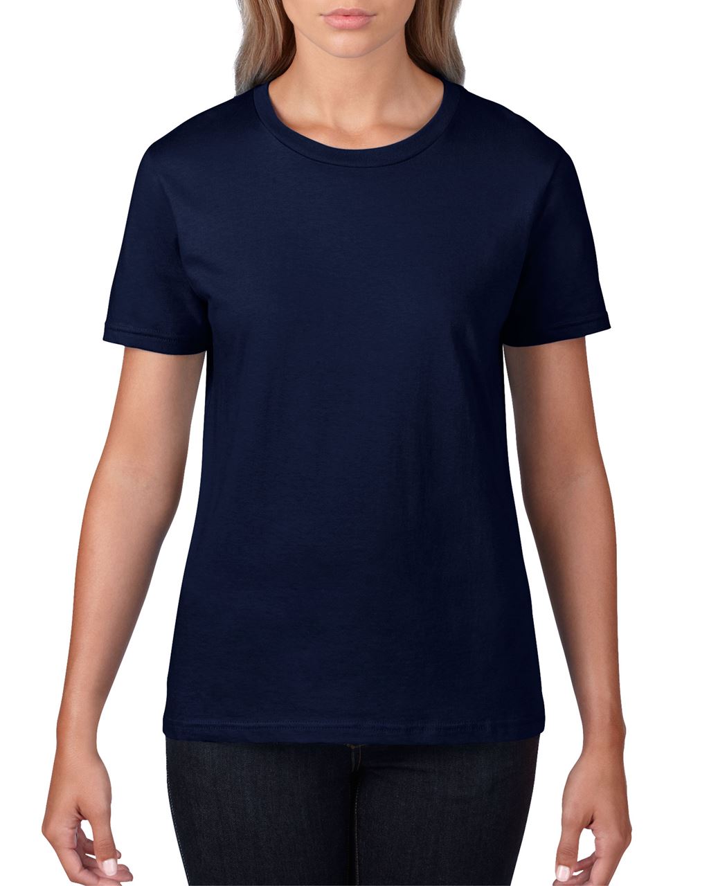 Gildan Premium Cotton® Ladies' T-shirt - modrá