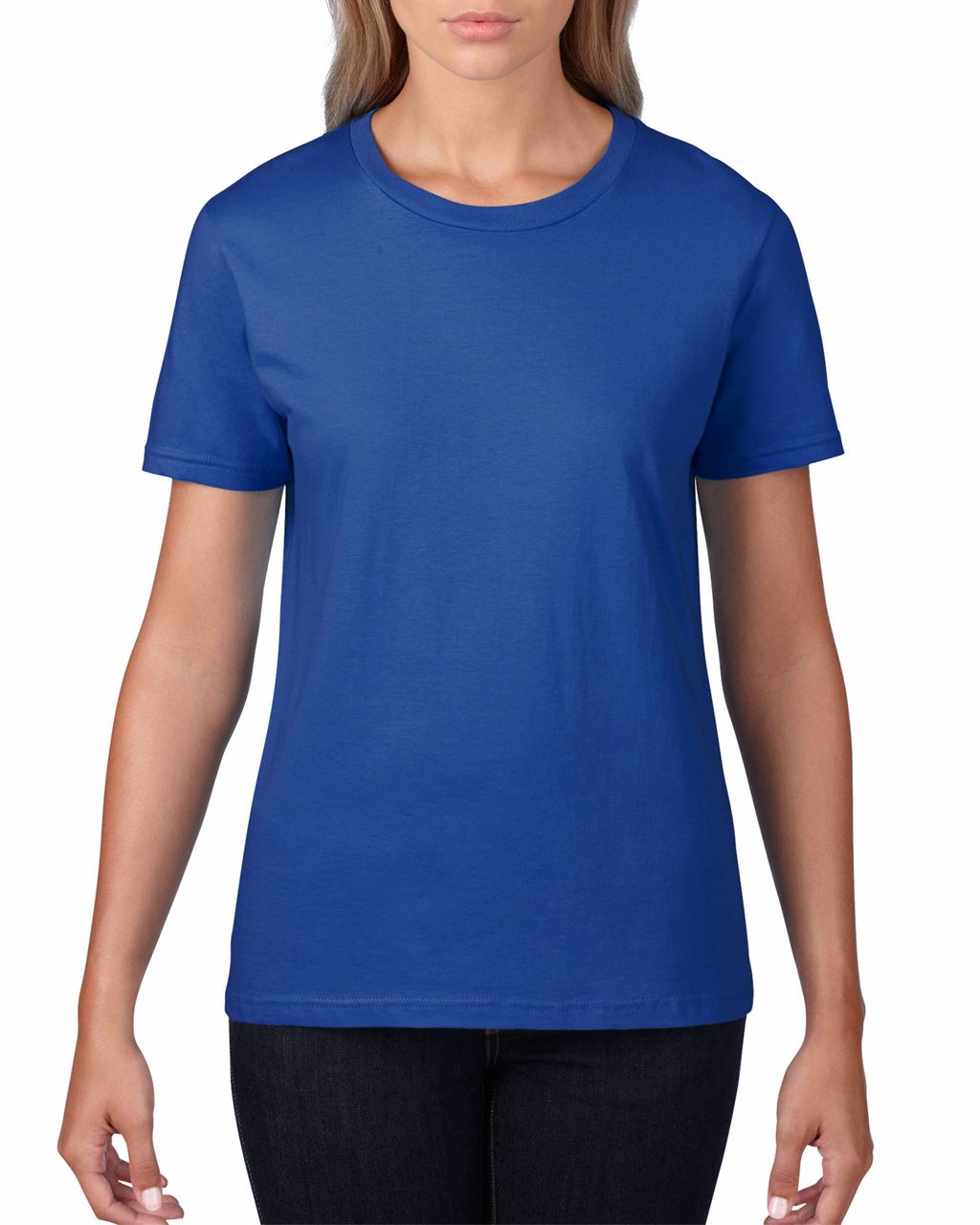 Gildan Premium Cotton® Ladies' T-shirt - modrá