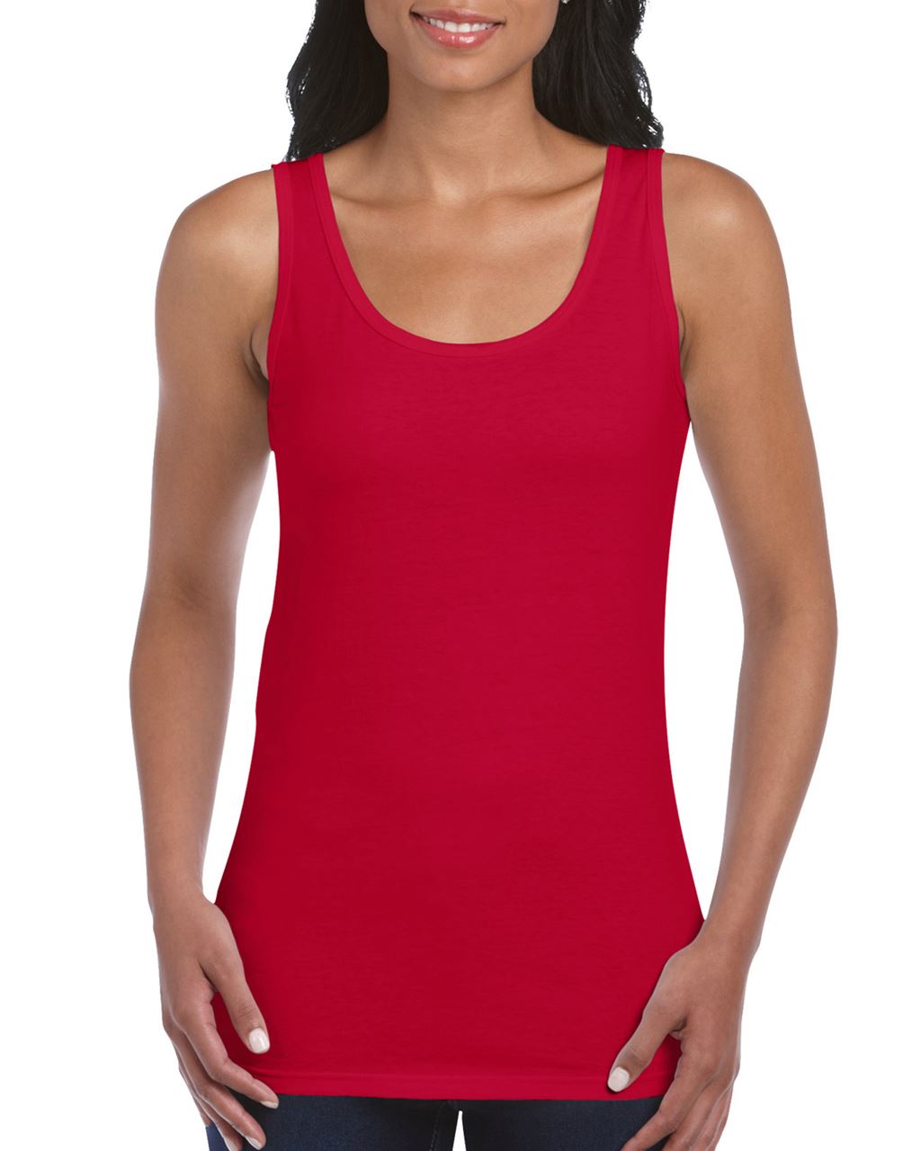 Gildan Softstyle® Ladies' Tank Top - Gildan Softstyle® Ladies' Tank Top - Cherry Red