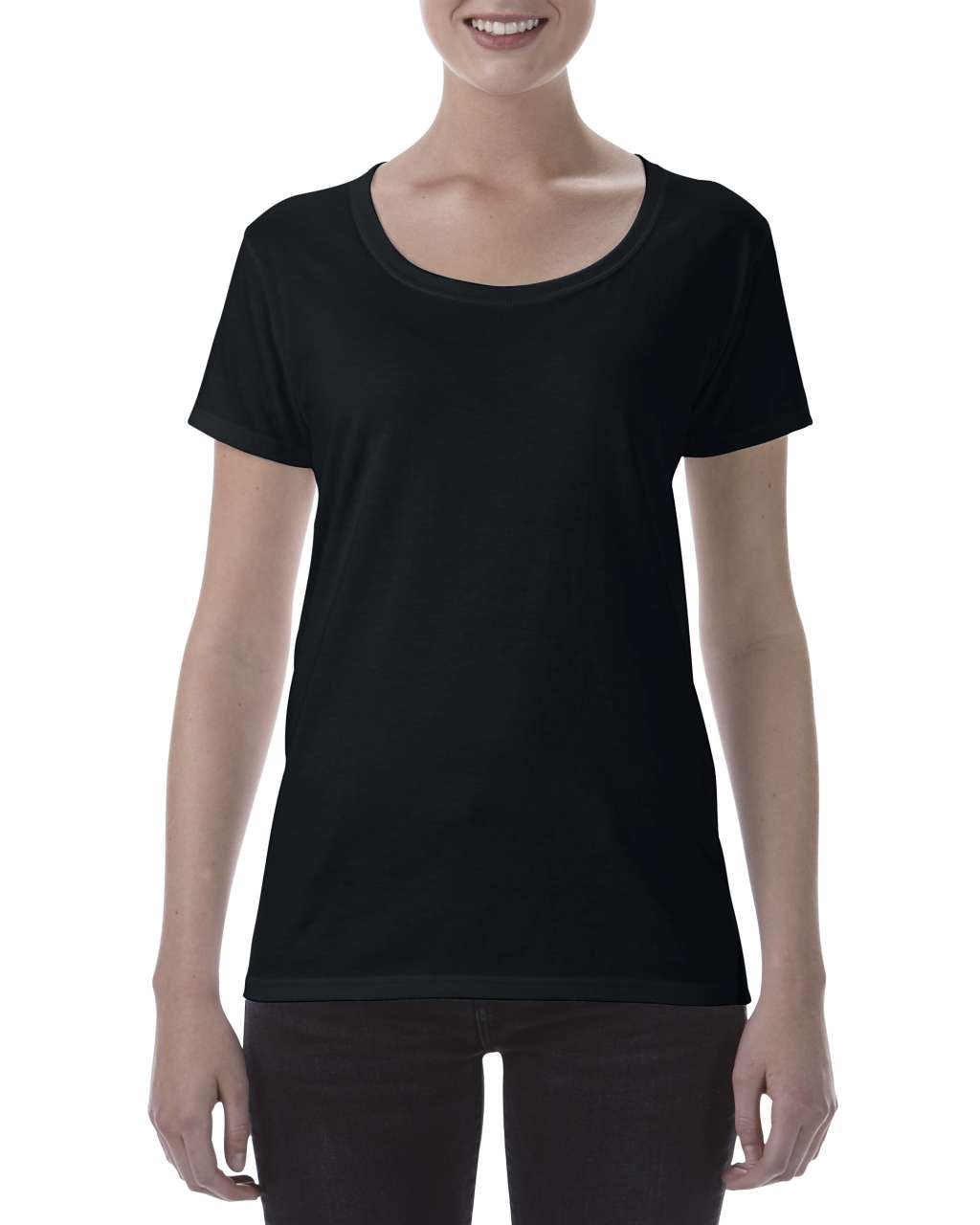 Gildan Softstyle® Ladies' Deep Scoop T-shirt - schwarz