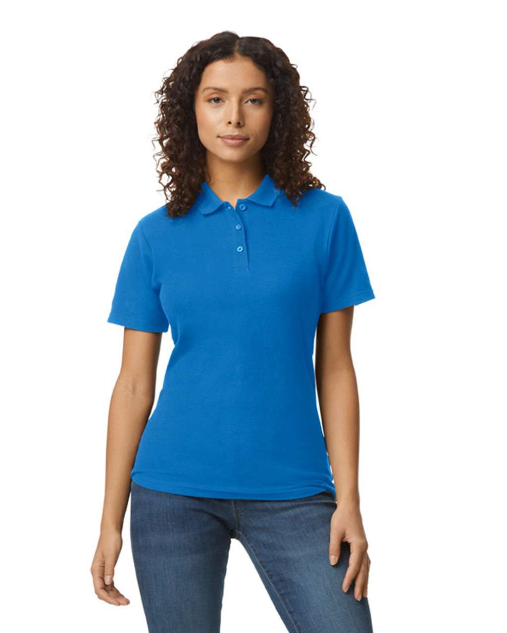 Gildan Softstyle® Ladies' Double PiquÉ Polo With 3 Colour-matched Buttons - Gildan Softstyle® Ladies' Double PiquÉ Polo With 3 Colour-matched Buttons - Royal