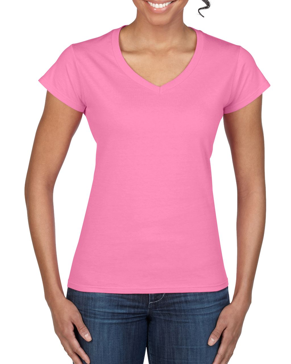 Gildan Softstyle® Ladies' V-neck T-shirt - pink