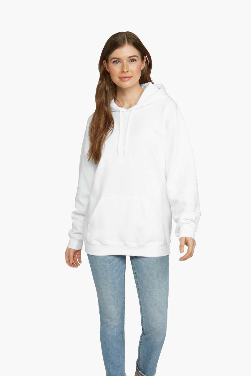 Gildan Softstyle® Midweight Fleece Adult Hoodie - white