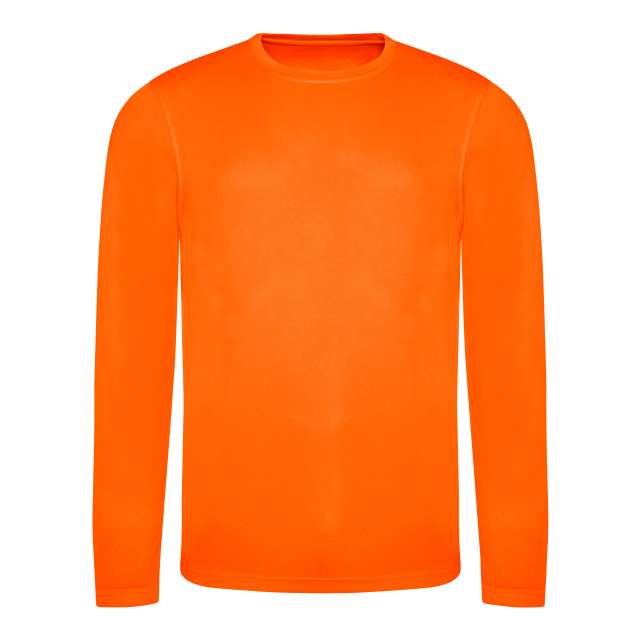 Just Cool Long Sleeve Cool T - Just Cool Long Sleeve Cool T - Safety Orange