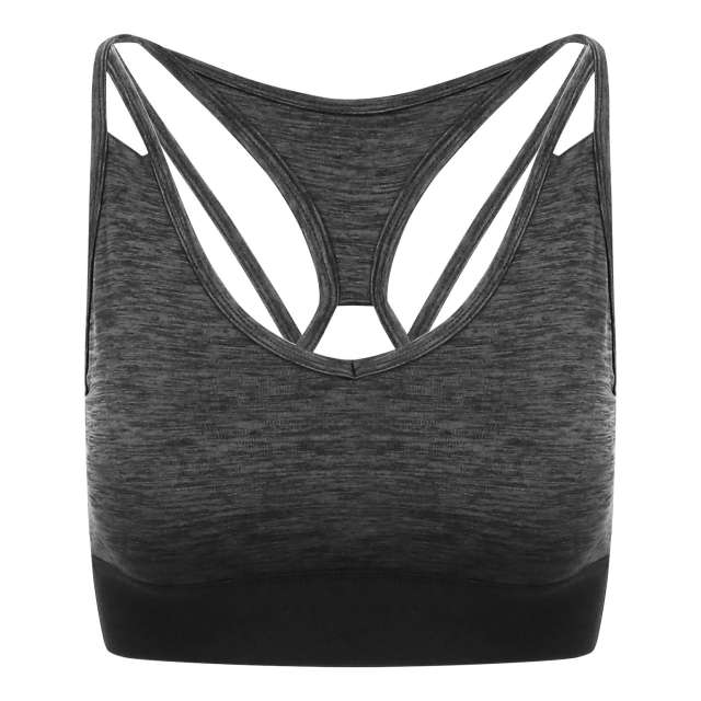 Just Cool Girlie Cross Back Crop Top - Just Cool Girlie Cross Back Crop Top - Heather Sport Black