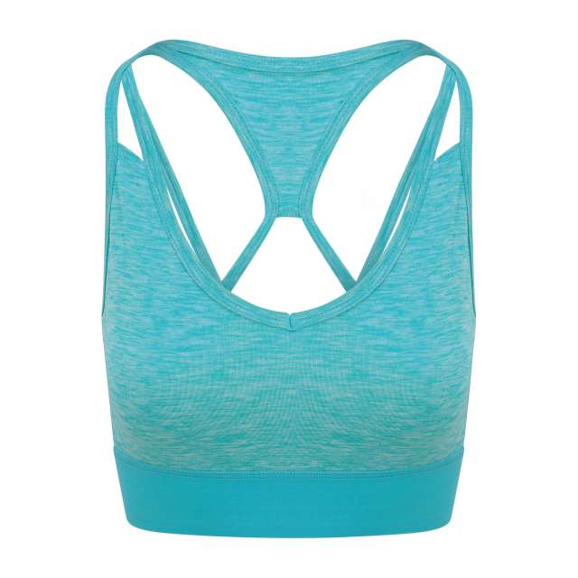 Just Cool Girlie Cross Back Crop Top - blau