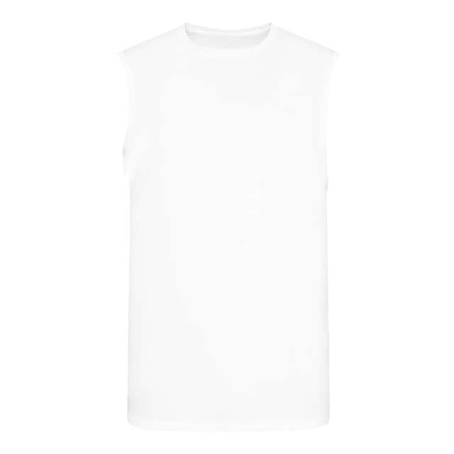 Just Cool Mens Cool Smooth Sports Vest - Just Cool Mens Cool Smooth Sports Vest - White