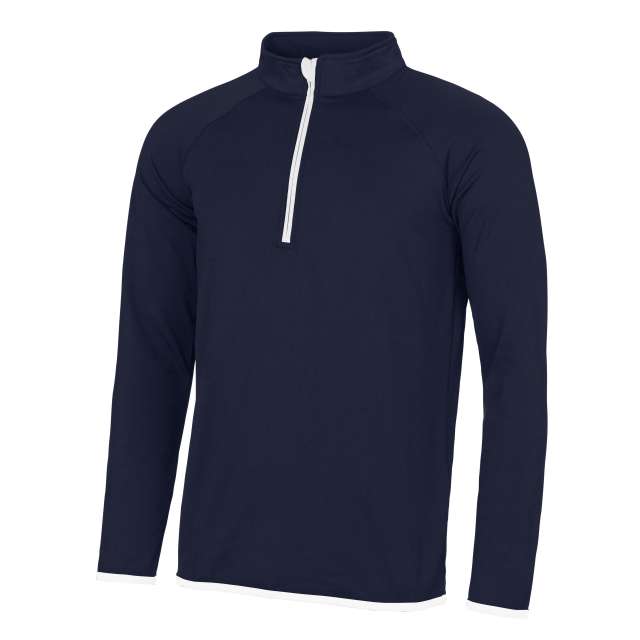 Just Cool Men's Cool 1/2 Zip Sweat - blau