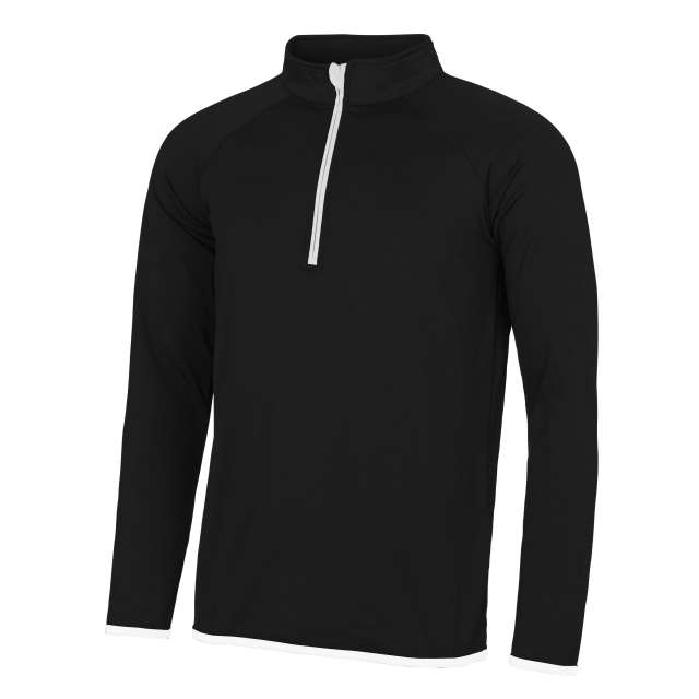 Just Cool Men's Cool 1/2 Zip Sweat - black