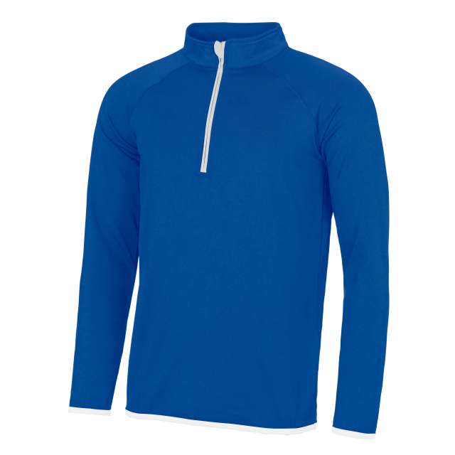 Just Cool Men's Cool 1/2 Zip Sweat - modrá