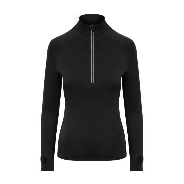 Just Cool Women's Cool Flex 1/2 Zip Top - černá