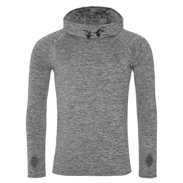 Just Cool Mens Cool Cowl Neck Top - grey