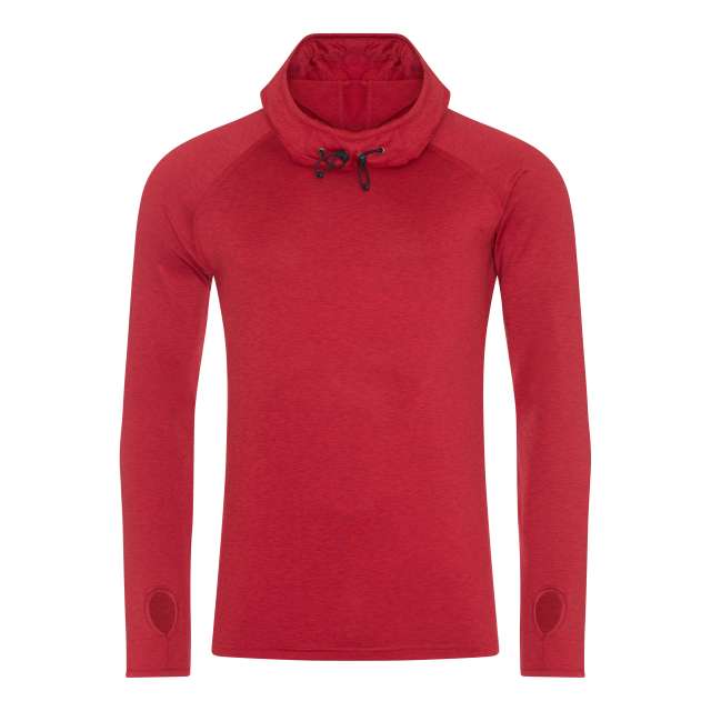 Just Cool Mens Cool Cowl Neck Top - red