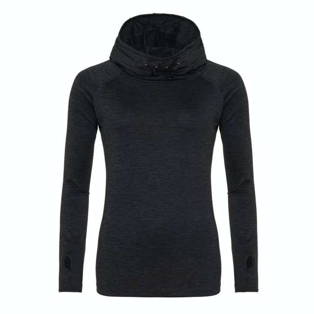 Just Cool Women's Cool Cowl Neck Top - čierna