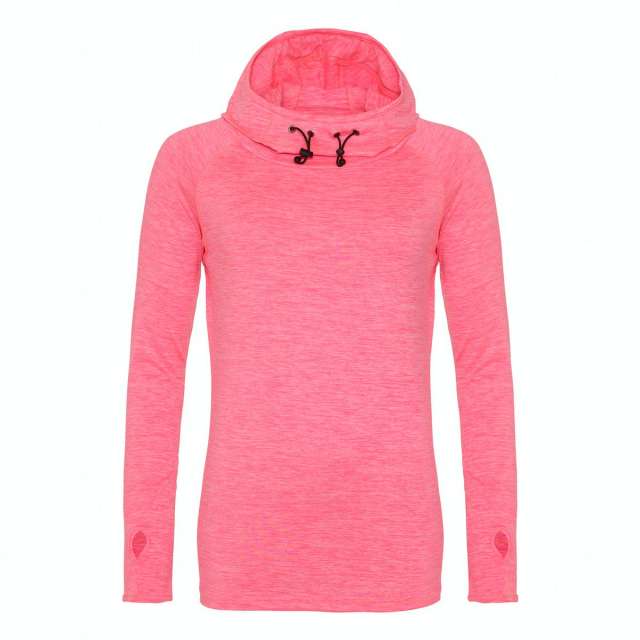 Just Cool Women's Cool Cowl Neck Top - Rosa