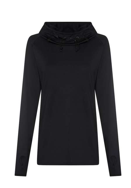 Just Cool Women's Cool Cowl Neck Top - schwarz