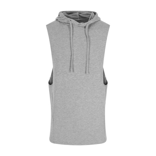 Just Cool Urban Sleeveess Muscle Hoodie - grey