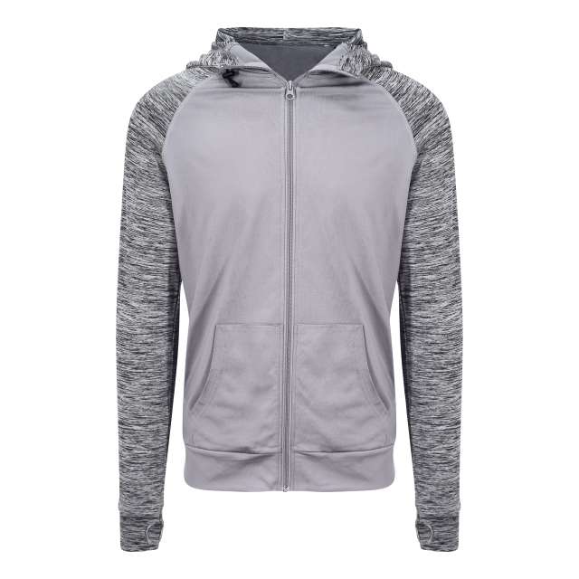 Just Cool Men's Cool Contrast Zoodie - grey
