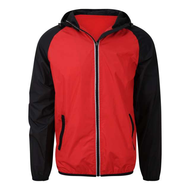 Just Cool Cool Contrast Windshield Jacket - Just Cool Cool Contrast Windshield Jacket - Cherry Red
