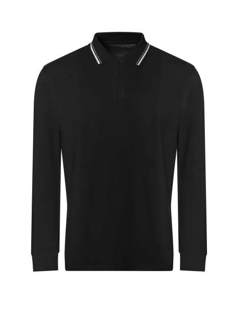 Just Polos Long Sleeve Tipped 100 Polo - černá