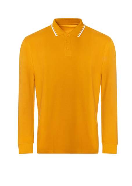 Just Polos Long Sleeve Tipped 100 Polo - hnědá