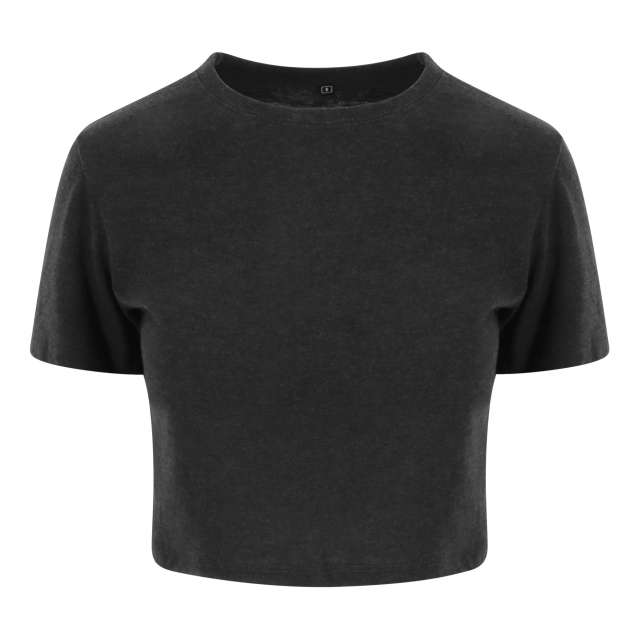 Just Ts Women's Tri-blend Cropped T - black