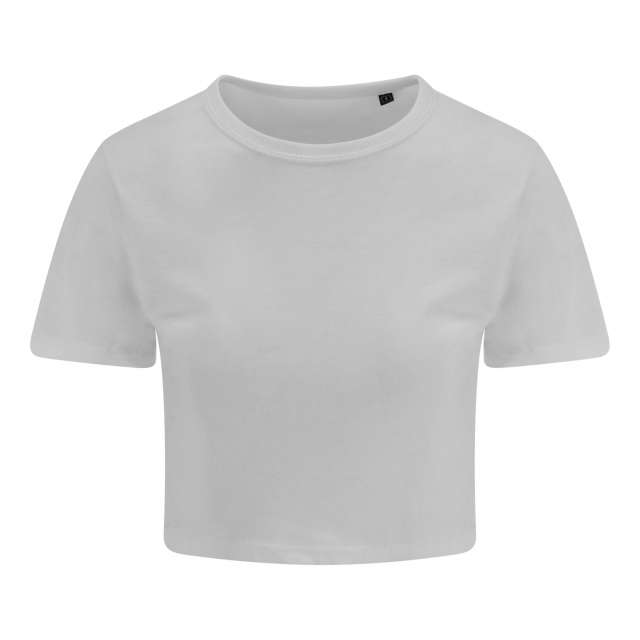 Just Ts Women's Tri-blend Cropped T - white