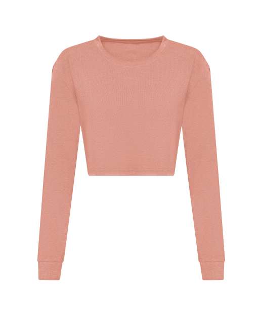 Just Ts Women's L/s Cropped T - ružová