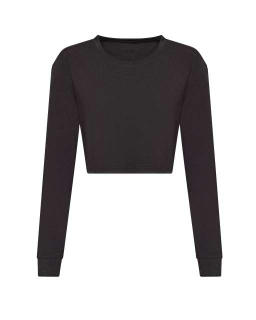 Just Ts Women's L/s Cropped T - Just Ts Women's L/s Cropped T - Black