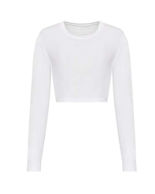 Just Ts Women's L/s Cropped T - white