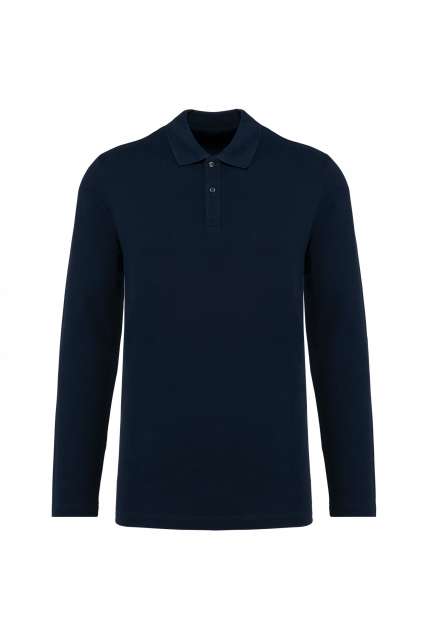 Kariban Premium Men's Long-sleeved Supima® Polo Shirt - Kariban Premium Men's Long-sleeved Supima® Polo Shirt - Navy