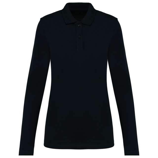 Kariban Premium Ladies' Long-sleeved Supima® Polo Shirt - black